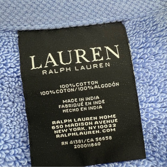 Lauren Ralph Lauren Wescott Bath Towel + 2 Wash cloths Set Iris Blue NWT - Picture 5 of 7